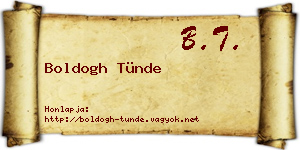 Boldogh Tünde névjegykártya